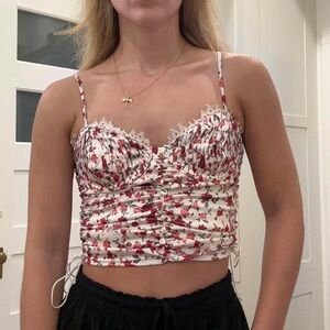 NWT For Love And Lemons Melrose Bustier Floral Small-DD